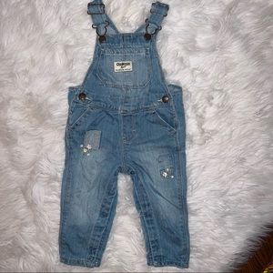 OSHKOSH Flower Embroidered Overalls